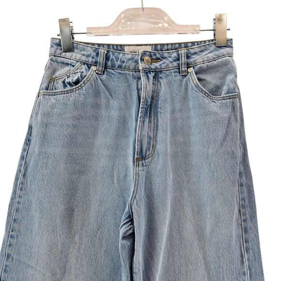 Rolla's Jeans Womens 27 Heide High Rise Loose Straight Light Wash Organic Cotton - Picture 2 of 12